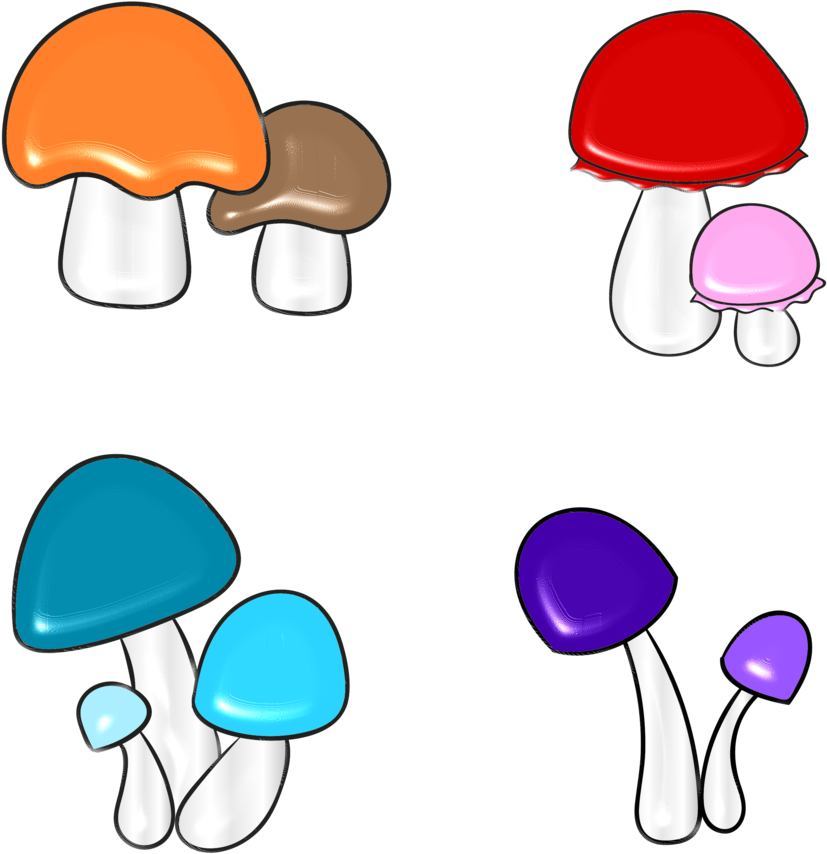 Mushrooms, Clip Art, Seaweed - Mushrooms, Clip Art, Seaweed (879x909)