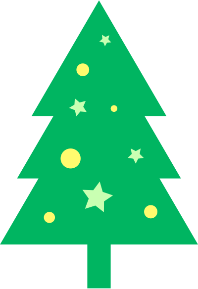 Simple Christmas Tree Illustration - Teen Titans Go Figure Game (400x584)