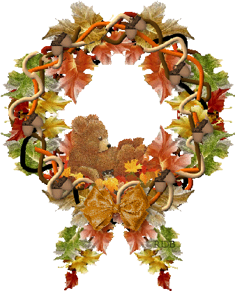 Cute Fall Wreath Pictures - Autumn Teddy Bear Gify (360x440)