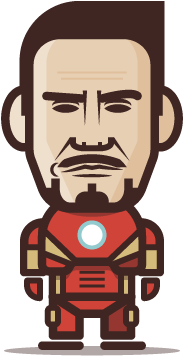 Loogmoji Of Robert Downey Jr - Iron Man (500x500)
