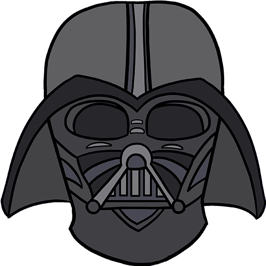 Star Wars By Paolo Spot Valzania - Darth Vader Drawing Easy (678x600)