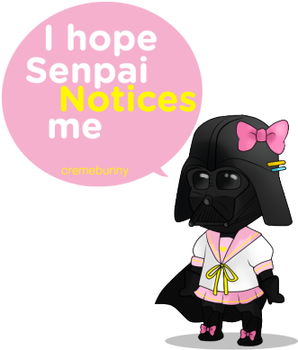 My Boyfriend Wanted Me To Draw Darth Vader - Kawaii Darth Vader (500x413)