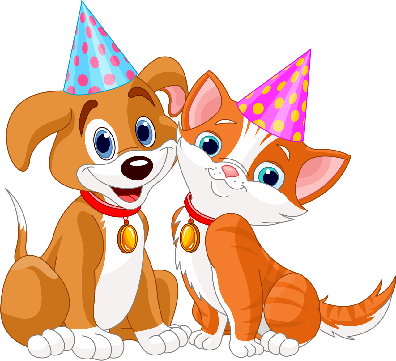 Buy The Royalty-free Stock Vector Image "christmas - Cute Cartoon Birthday Animals (1280x1186)