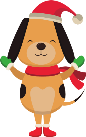 Christmas Cute Dog Cartoon Vector Icon Illustration - Tambourine (550x550)