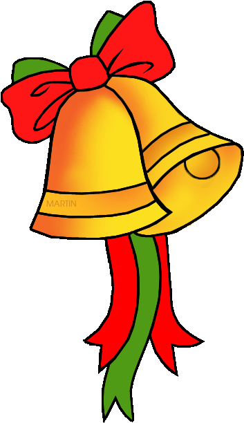 Free Christmas Clip Art By Phillip Martin, Christmas - Christmas Bells Clip Art (432x648)