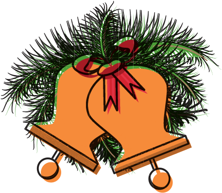 Christmas Bell Vector Illustration - Illustration (550x550)