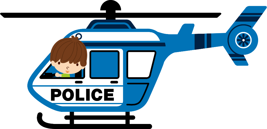 Bombeiros E Polícia - Police Helicopter Clipart (900x436)