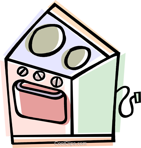 Stove Royalty Free Vector Clip Art Illustration - Stove Royalty Free Vector Clip Art Illustration (458x480)