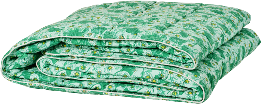 Cotton Quilt In Leaves And Flower Print With Silver - Cotton Quilt In Leaves And Flower Print (1024x1024)