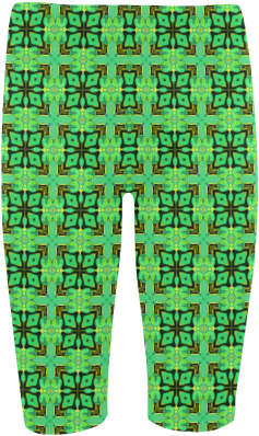 Green Gold Moroccan Lattice Diamonds Quilt Hestia Cropped - Pajamas (500x500)