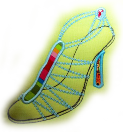 Shoe Blocks And Quilt In The Hoop Machine Embroidery - Machine Embroidery (400x431)