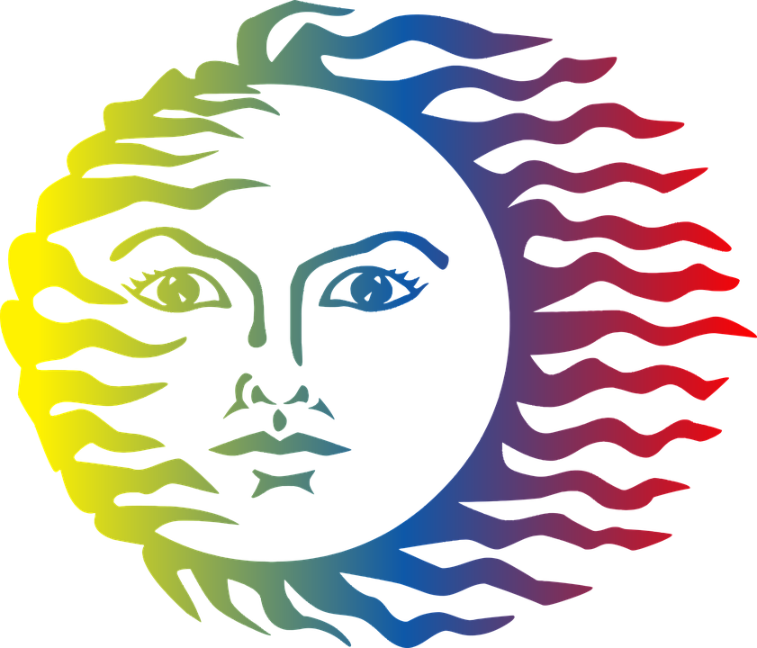 Baking Bread And Roasting Peanuts With Solar Energy - Set 2 Sunshine Sun 3" Sew On Patches Art Prismatic (841x720)