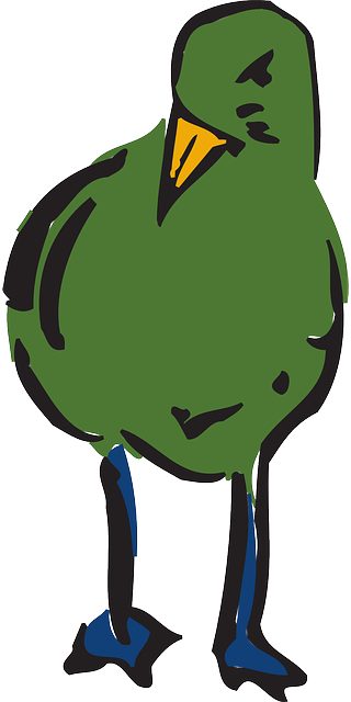 Beak Green, Drawing, Bird, Art, Standing, Beak - Beak (320x640)