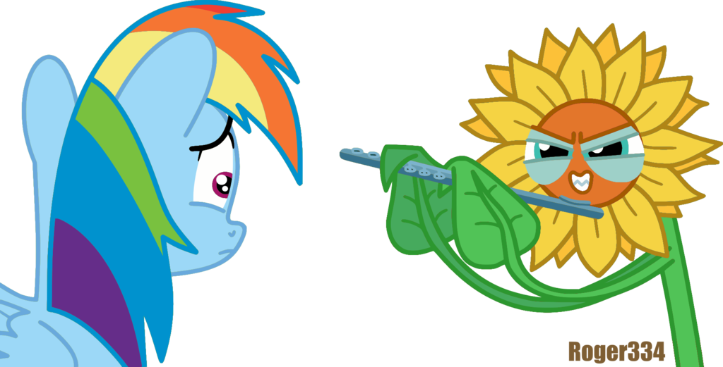 Watch Me Solo On This Flute By Roger334 - My Little Pony Plants Vs Zombies Fan Art (1024x521)