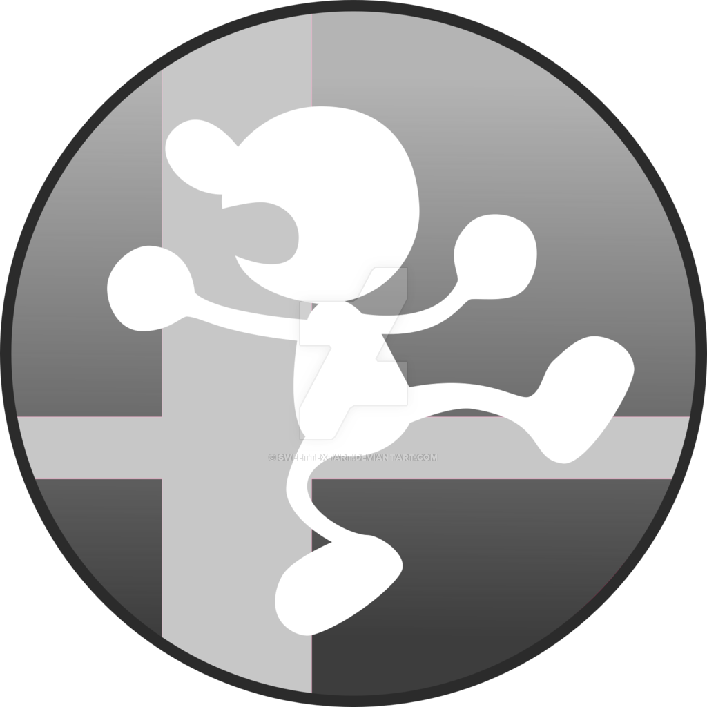 Super Smash Bros Mr Game And Watch Button By Koonzycorner - Mr. Game And Watch (1024x1024)