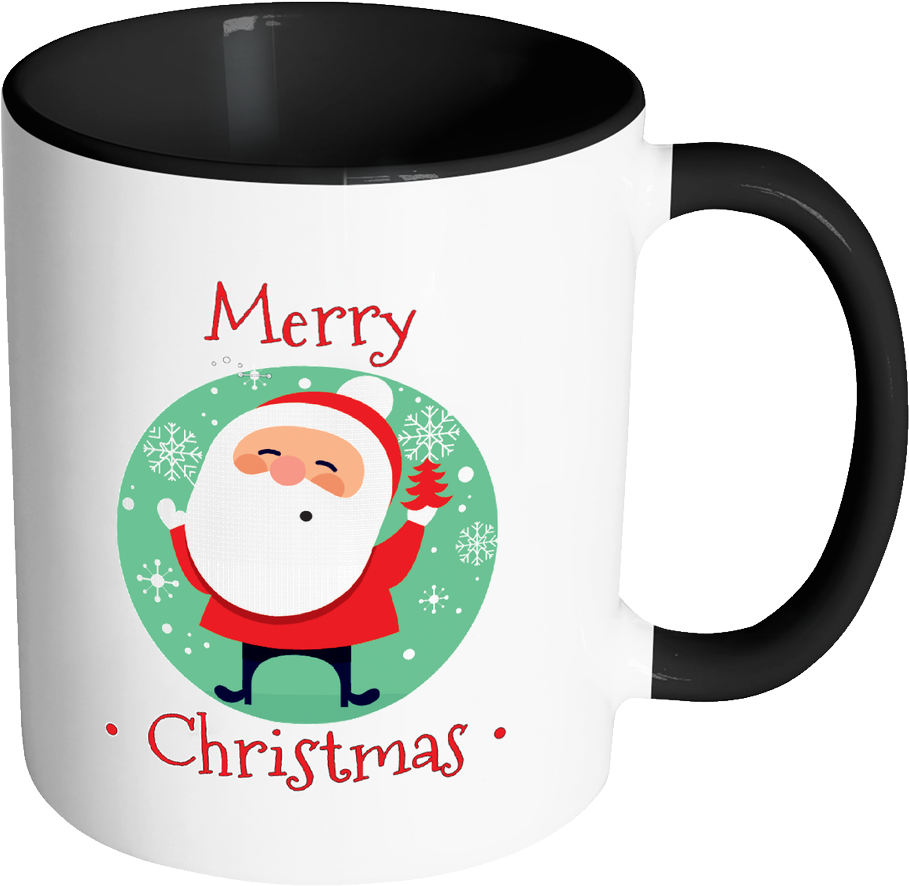 Santa Merry Christmas Ceramic Mug 11 Oz With Color - Mug (1024x1024)