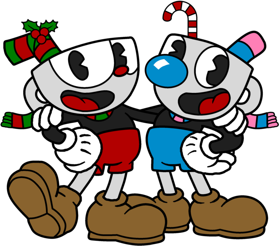 Cuphead And Mugman By Stephen718 - Cuphead Black And White.
