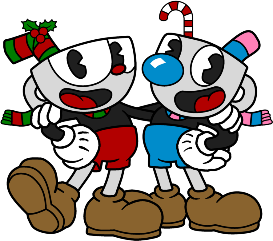 Cuphead And Mugman By Stephen718 - Cuphead Black And White (894x894)