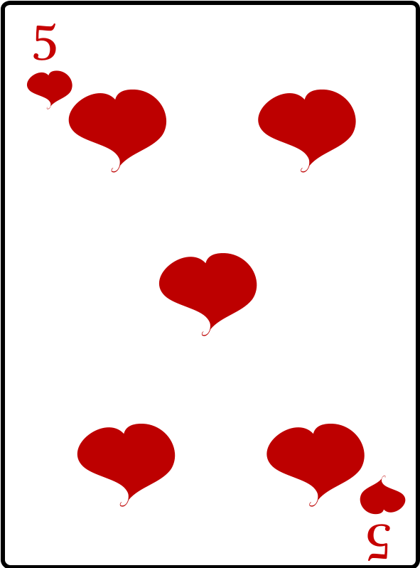 Free 5 Of Hearts - 5 Of Hearts (800x800)