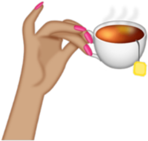 Hand Tea Cup Nails Food Ftestickers - Session Initiation Protocol (510x472)