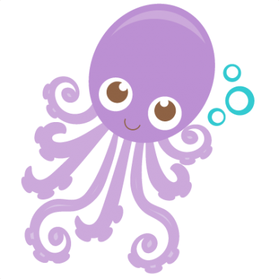 Octopus Clipart Image - Cute Sea Creatures Png (400x400)