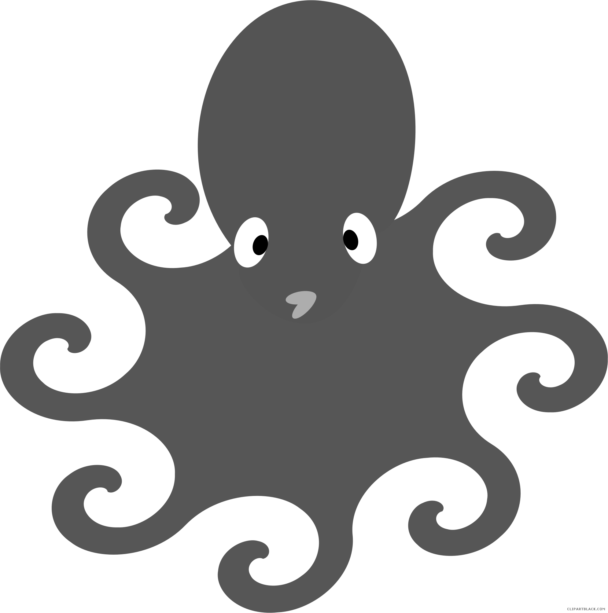Octopus Animal Free Black White Clipart Images Clipartblack - Octopus (1989x2006)