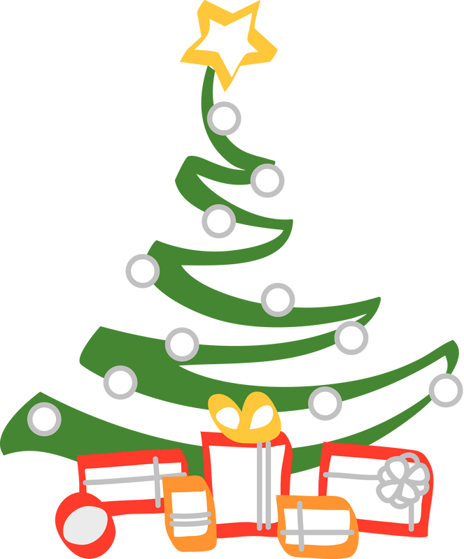 Christmas Tree Christian Clip Art Christmas Day Christmas - Black And White Christmas Tree (663x800)