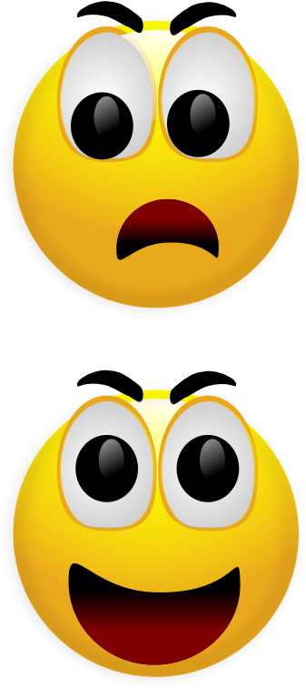 Clipart Of Scared Smiley Face K13039571 - Smiley Amazed (387x800)