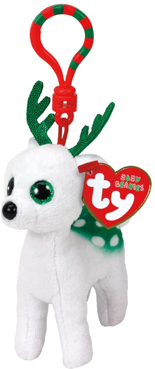 Buy Stuffed Toy Ty Peppermint White Reindeer Xmas 37252 - Ty Beanie Boos 2017 Pengi (800x800)