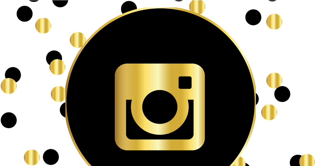 Instagram And Finstagram - Facebook Logo In Gold (1200x630)