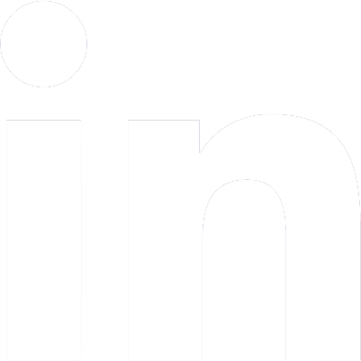 Facebook Twitter Linkedin Pinterest - White Linkedin Icon Png (401x401)