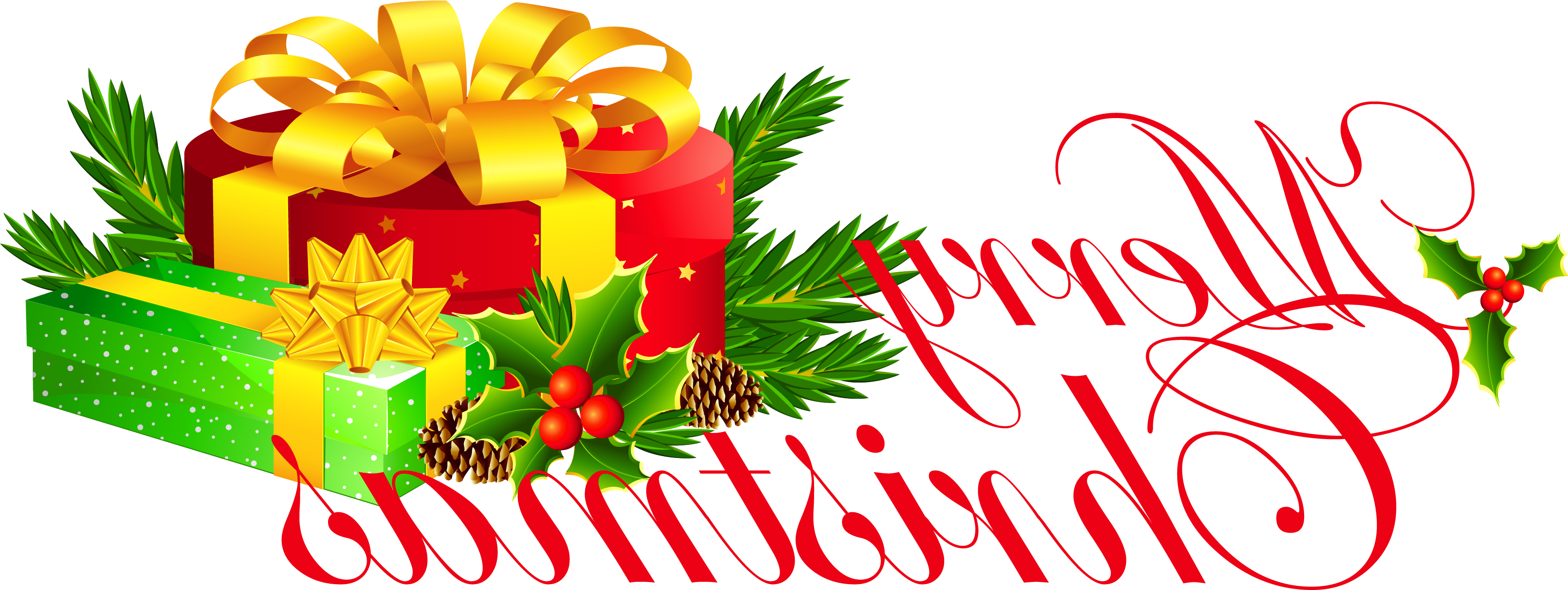 Merry Christmas Clip Art - Clip Art (3565x1427)