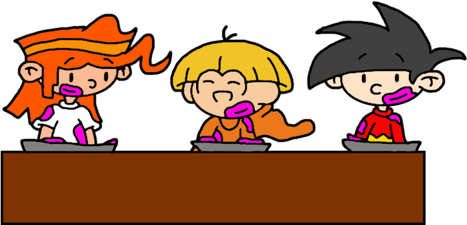 All Aussie Pie Eating Contest By Shiftythedingoman - Cartoon (690x348)