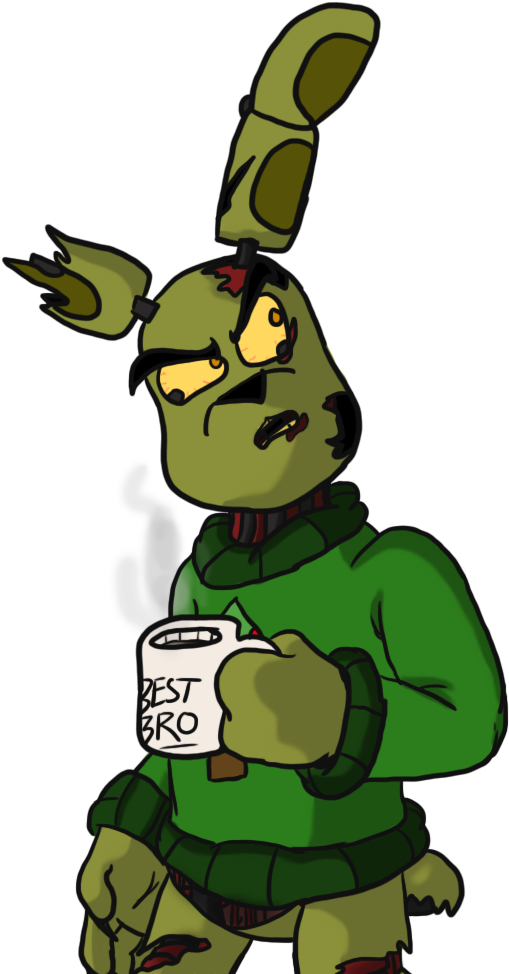 Christmas Springtrap By Pizza And Fandoms - Cartoon (645x1028)