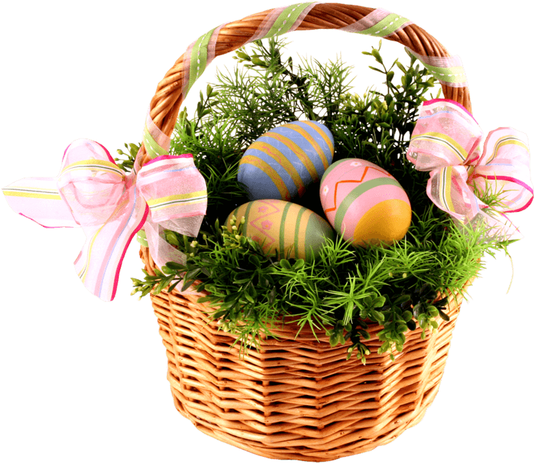 Easter Basket Eggs - Easter Egg Basket Png (900x836)