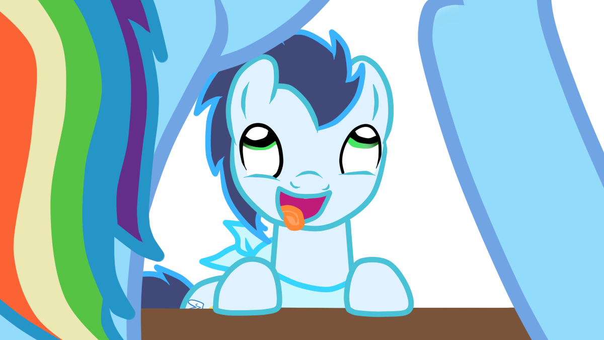 Julietsbart, Female, Framed By Legs, Male, Rainbow - Cartoon (1200x675)