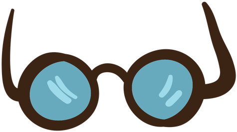 Round Glasses Colored Doodle Transparent Png - Doodle (512x512)