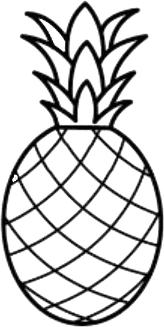 Pineapple Coloring Page (1024x1250)