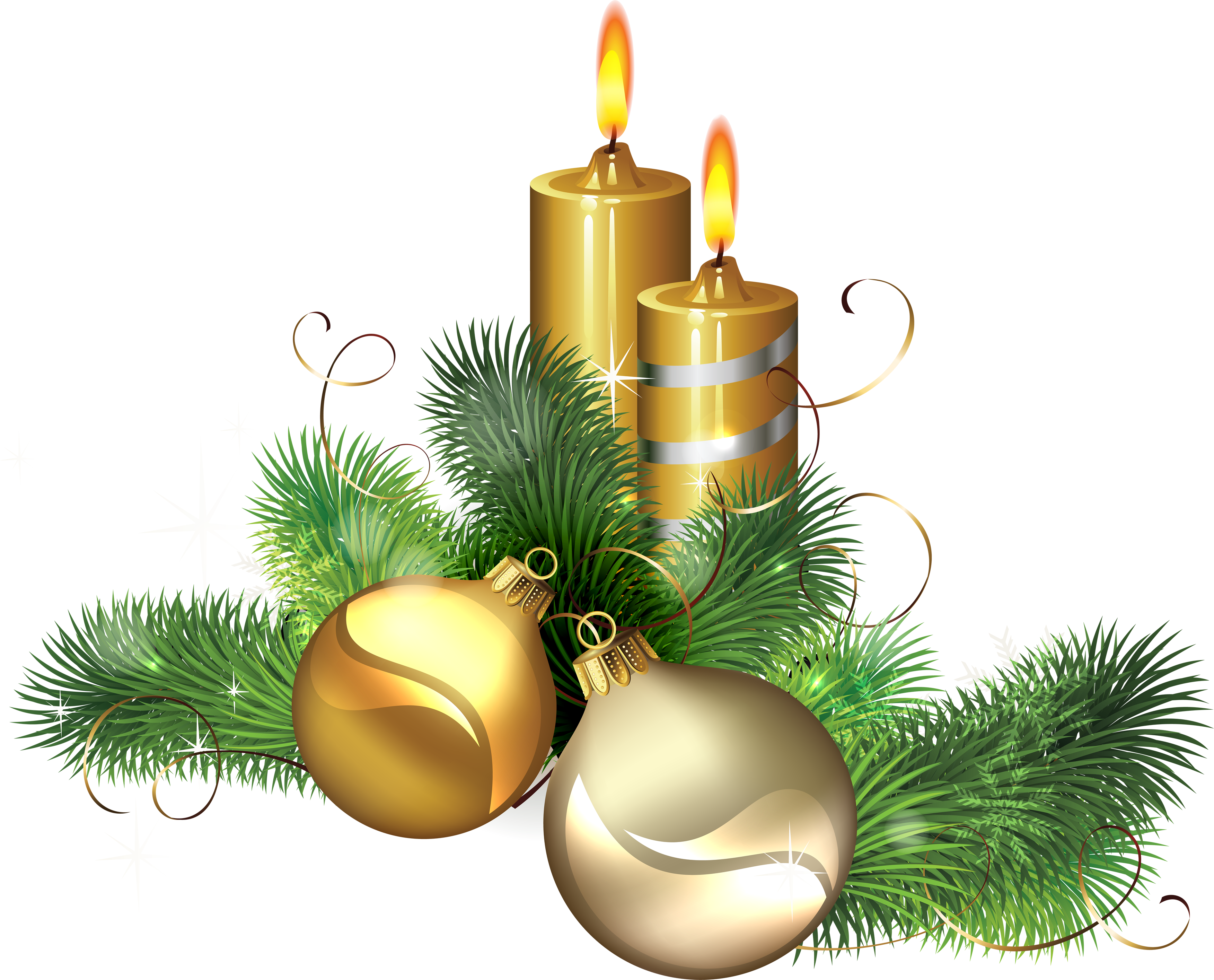 Christmas Candle Png Image - Merry Christmas My Dear Friend (3504x2828)