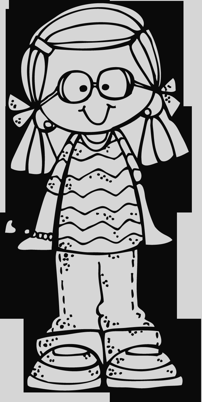 Clip Art Melonheadz Meet Lucy Doris Official Debut - Melonheadz Clipart Girls Black And White (677x1347)