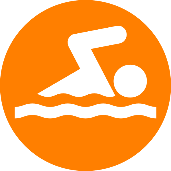 Stick Man Clip Art At Clker - Nadar Simbolo (600x600)