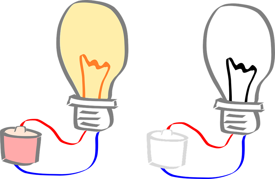 Lights Clipart Electric Bulb - Turn On The Light Clipart (960x625)