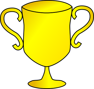 Trophy Winner Award Gold Cup Prize Competi - Cup Trophy Clipart (359x340)