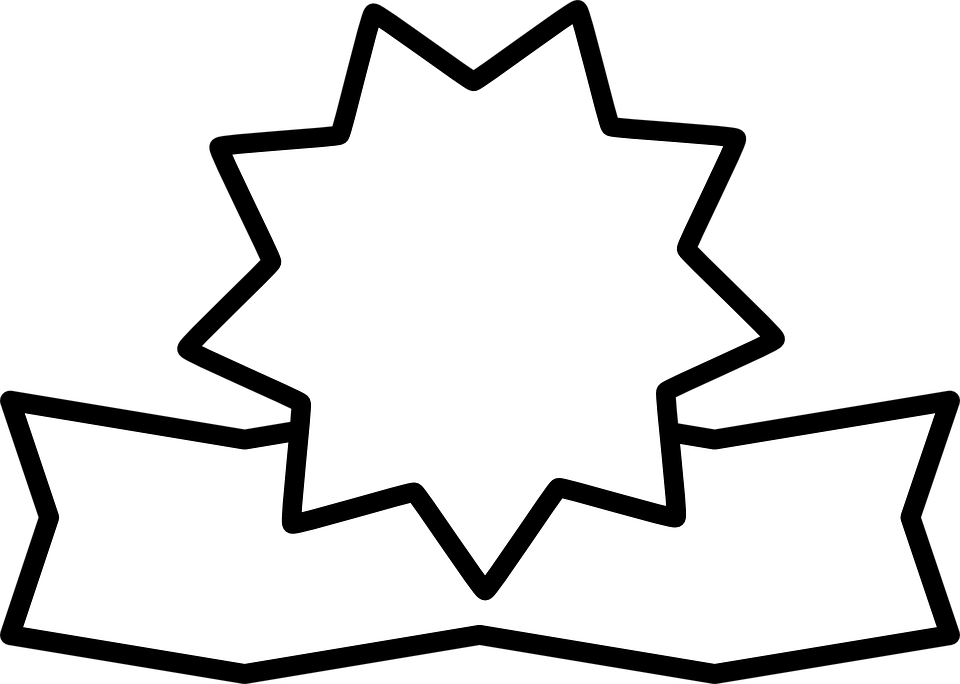 Precious Ribbon Clipart Spongebob Coloring Pages Banner - Medal Outline (960x684)