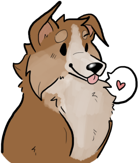 A Collie For Work - Cartoon (500x553)