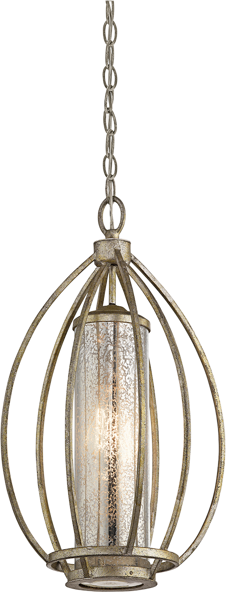 Mercury Glass Bronze Foyer Light Savanna Light Pendant - Kichler Lighting-43452sgd-savanna - One Light Pendant (1200x1200)