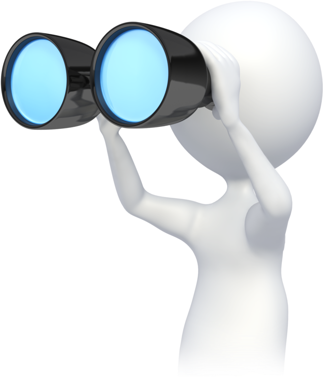 Future Scope Clipart - Man With Binoculars Png (729x800)