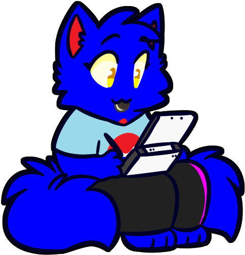 Autistic, Lovable, Tomboy Colbolt Blue, Antro Cat And - Cartoon (512x512)