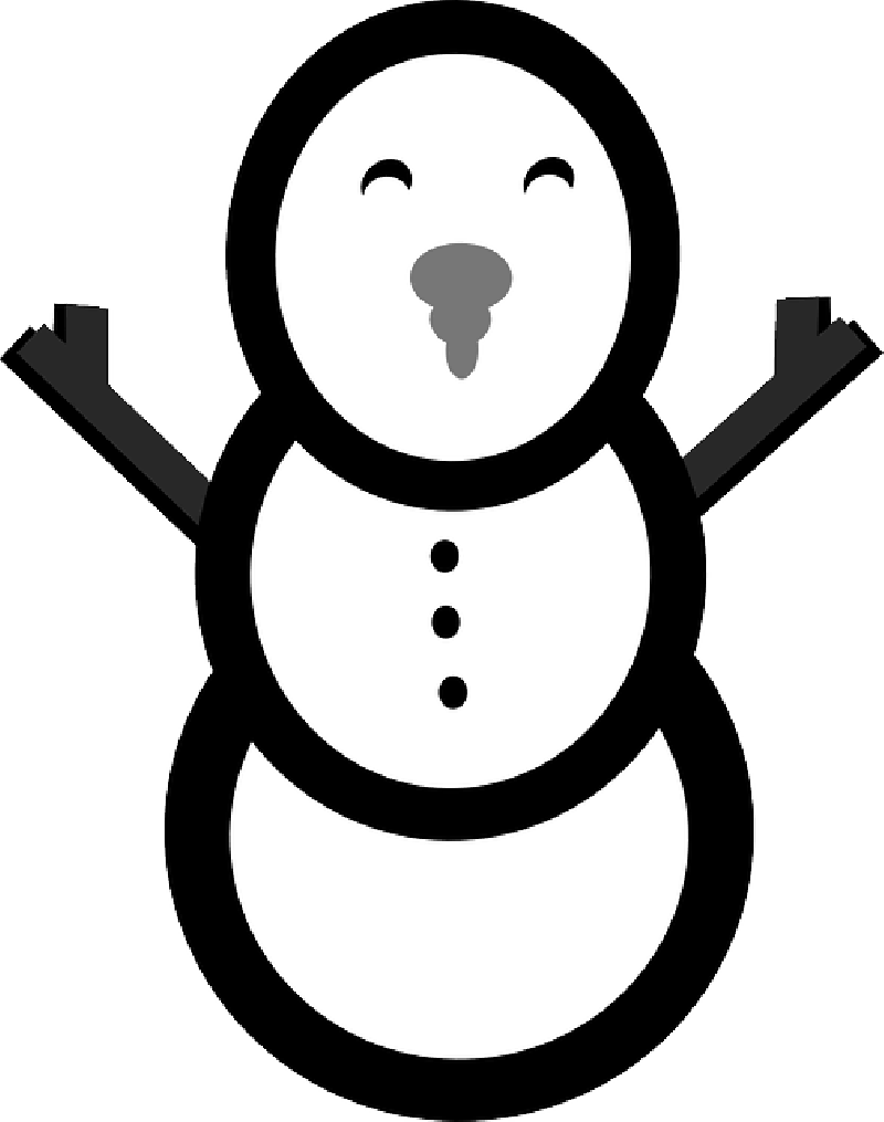 Snowman, Winter, Simple, Cold, Snow, Christmas - Snowman (800x1015)