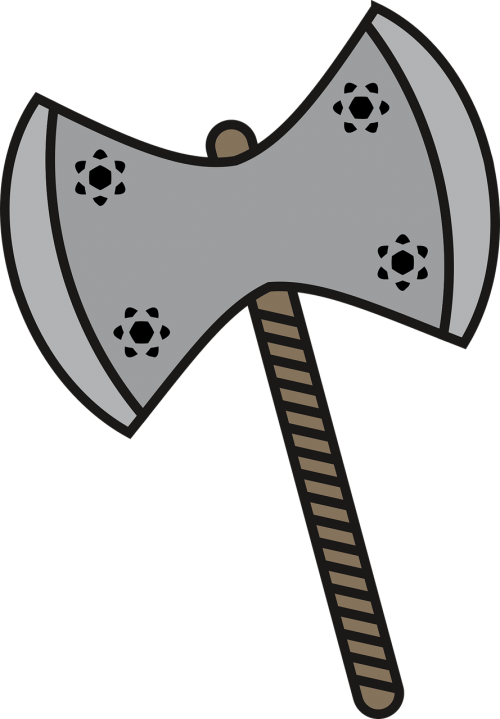Ax,handle,hack,no Background,viking,melee Weapons,weapon, - Cartoon Axe With No Background (889x1280)